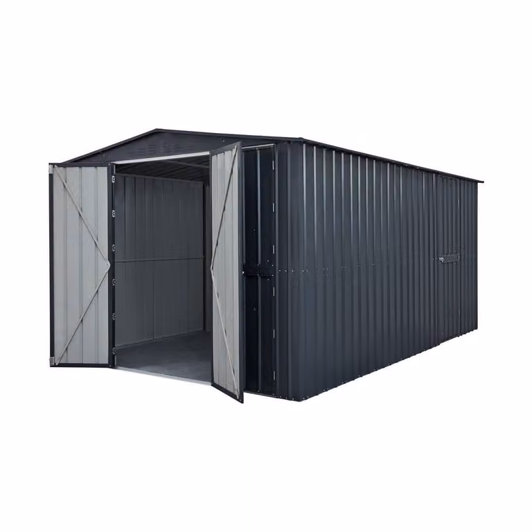 Mercia Globel Dual Door Steel Workshop Garage in Grey