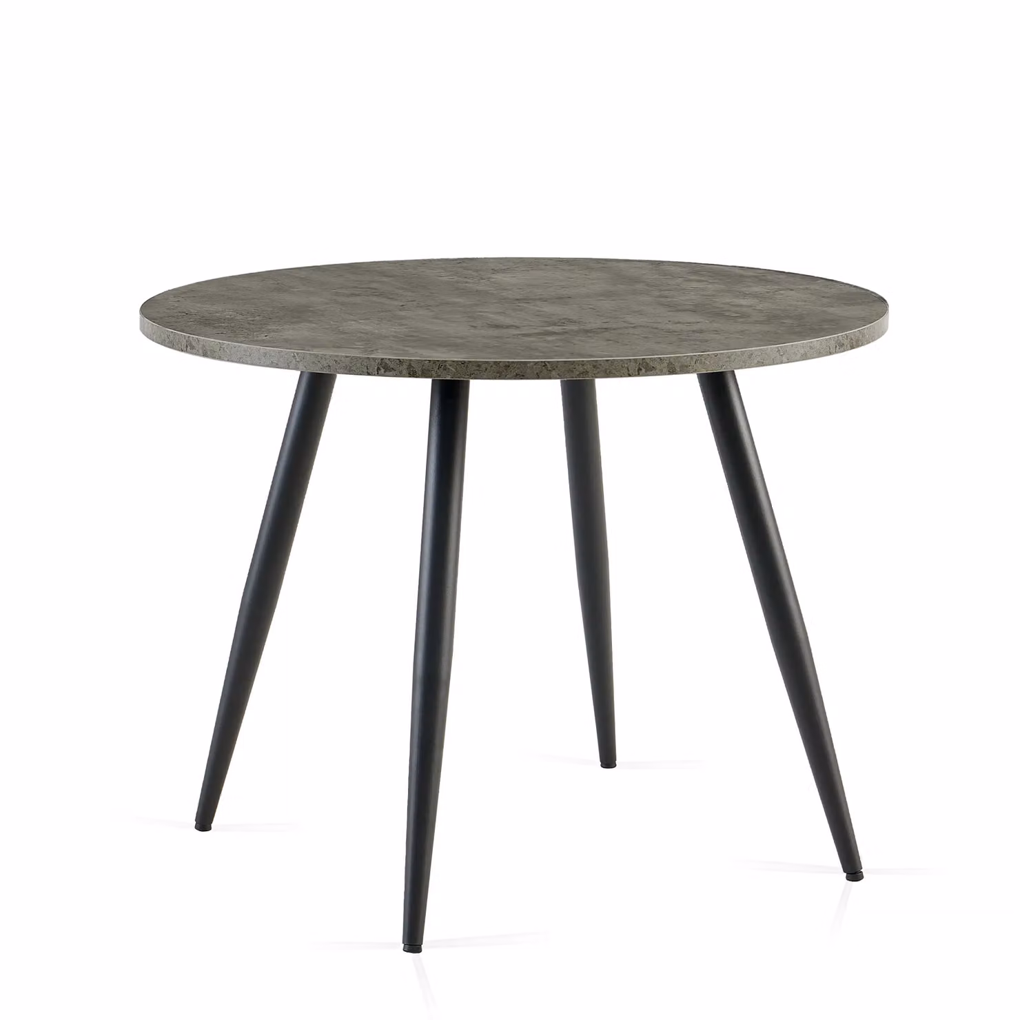 SONARA Round Dining Table with Rustic Wood Top and Grey Metal Legs, Diameter: 100 cm, Height: 75 cm – 5