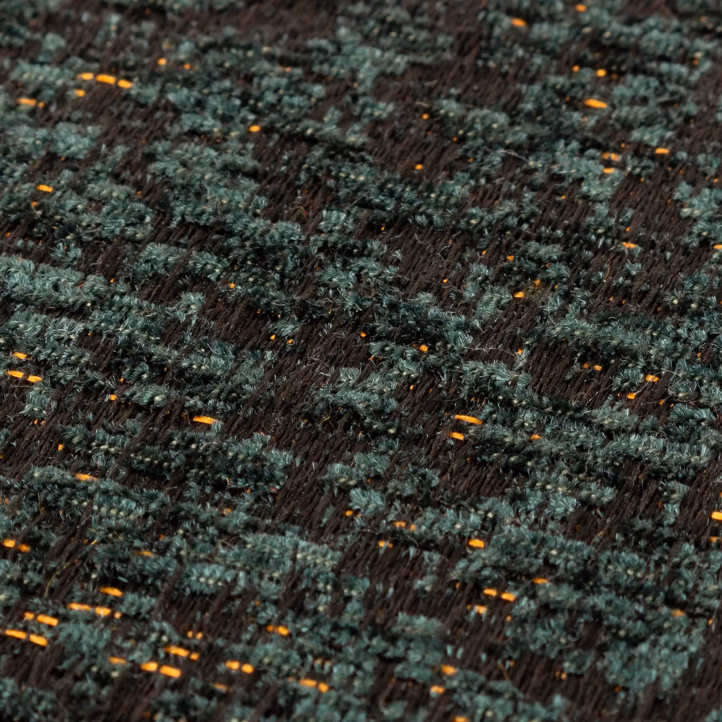 Paoletti Galaxy Chenille Piped Square Cushion in Green and Gold, W/D/H: 50 x 50 x 50 cm – 3