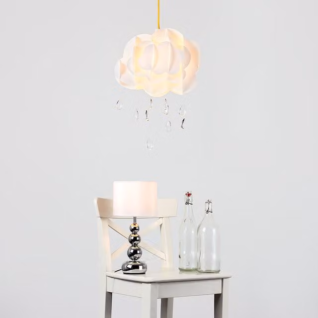 ValueLights Marissa Chrome Touch Table Lamps, Set of 2, White