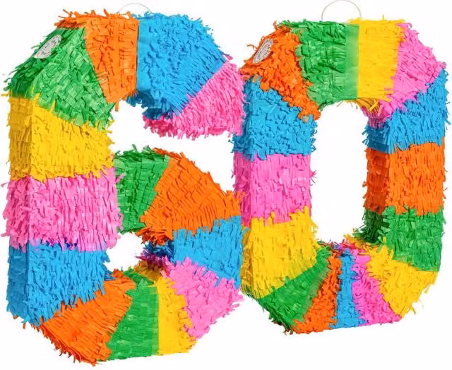 Fax Potato Multicolour Pinata Set with Stick and Blindfold for Birthday or Anniversary Parties – 1