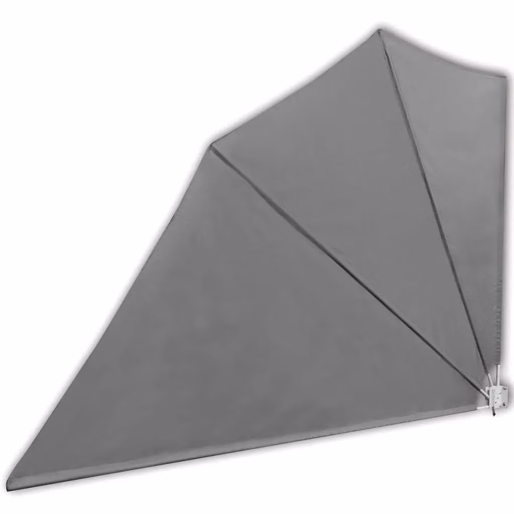 Berkfield Home Collapsible Grey Balcony Side Awning, W/H: 160 x 240 cm – 2