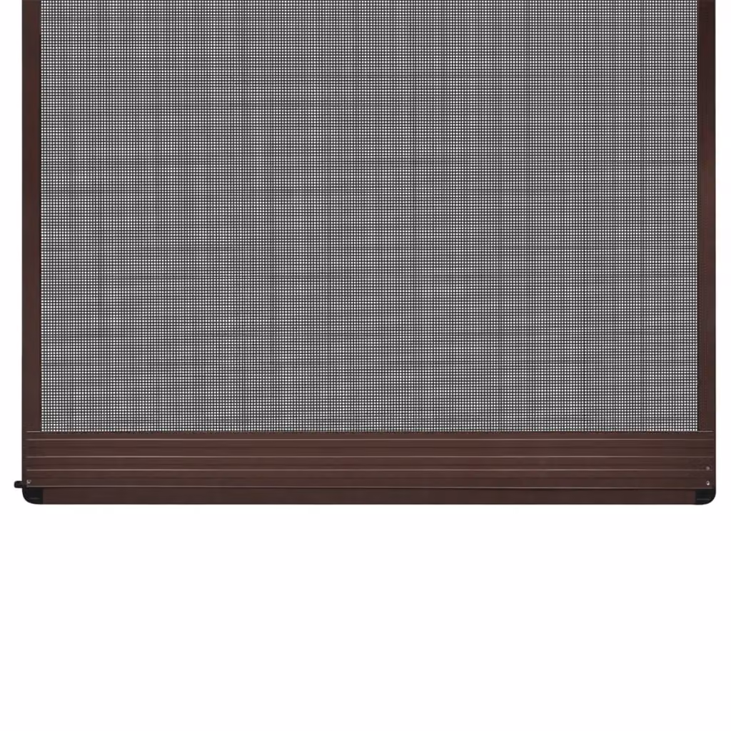 Berkfield Home Brown Hinged Fibreglass Insect Screen for Doors W: 100 cm, H: 215 cm – 3