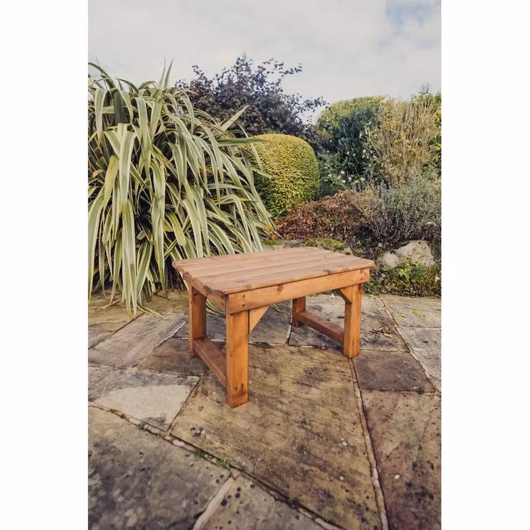 Churnet Valley Garden Furniture Ltd Valley Garden Coffee Table in Brown Pine Wood, W/D/H: 80 x 50 x 45 cm – 2