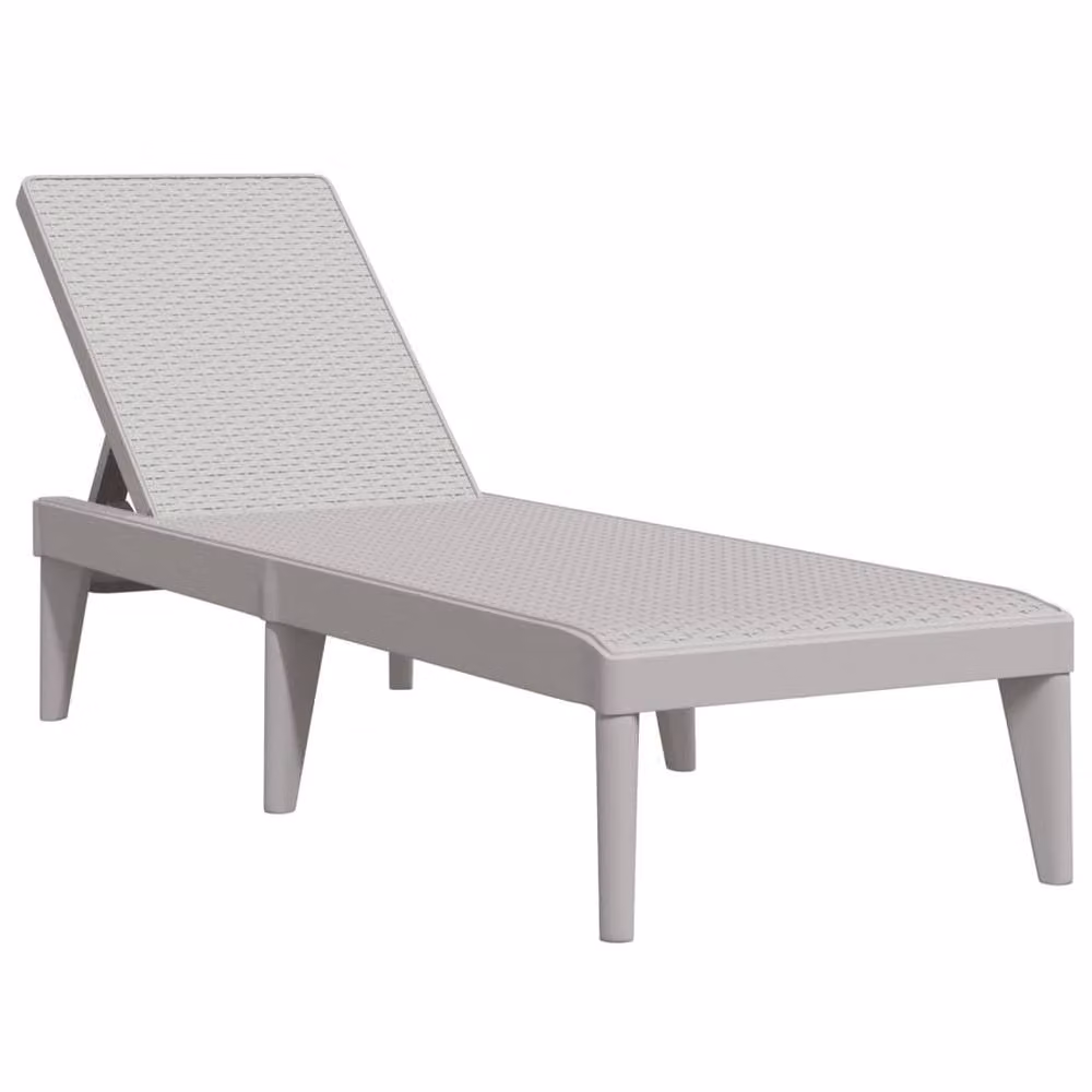 Berkfield Home Sun Lounger in Grey, W/D/H: 186 x 60 x 29 cm – 2