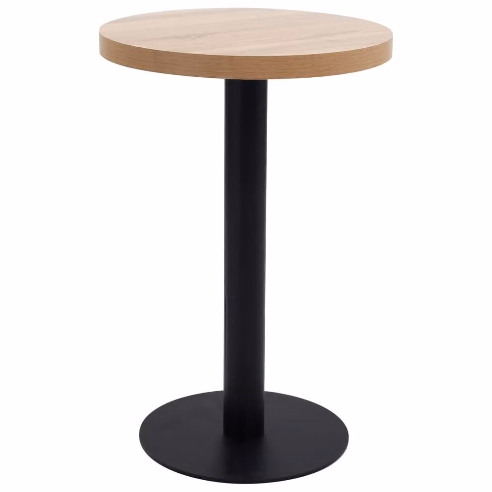 Berkfield Home Elegant Bistro Table in Light Brown, W/D/H: 50 x 50 x 75 cm – 1