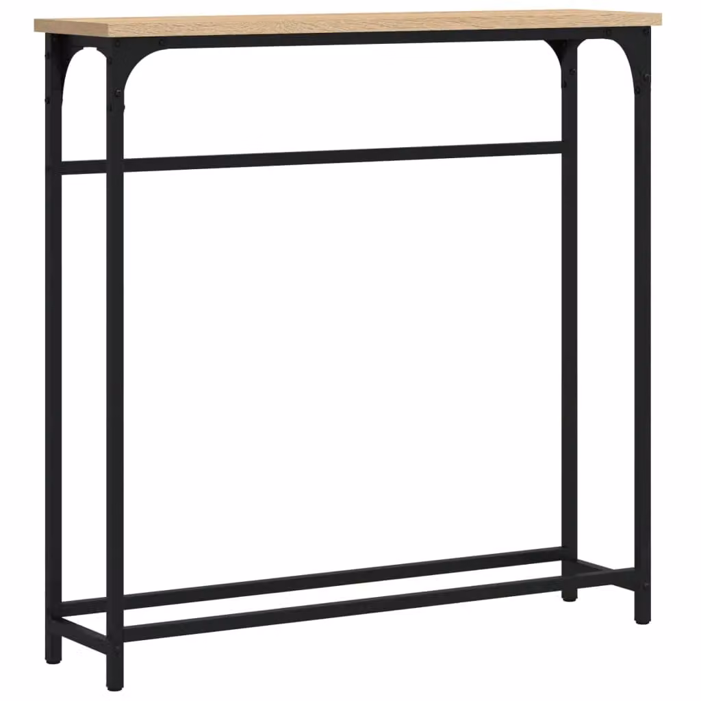 Berkfield Home Sonoma Oak Console Table, Brown, W/D/H: 75 x 19.5 x 75 cm – 2