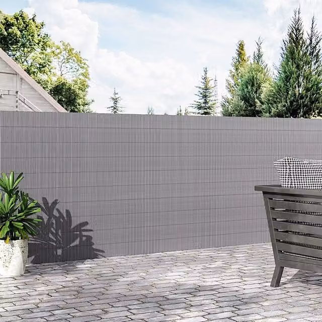 Breeins Semi-Transparent Sun-Blocked Privacy Fence, Grey, W: 300 cm, H: 100 cm