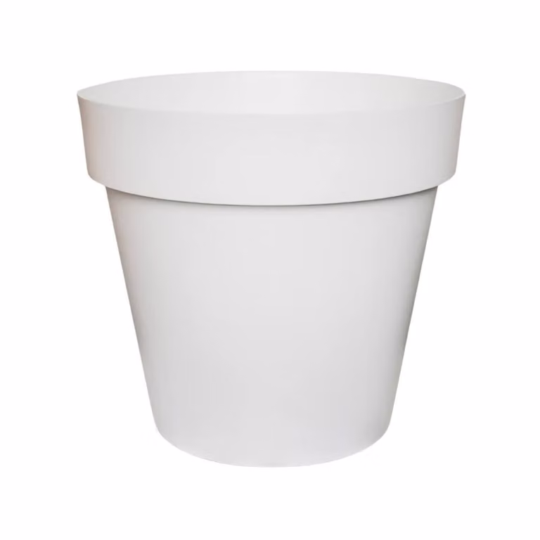 Ivyline Cleo White Plastic Planter Tub with Wheels, Diameter: 40 cm