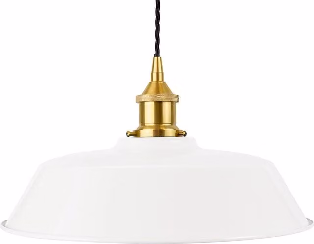 SE Home Chancery Pendant Light in White, Black and Polished Brass