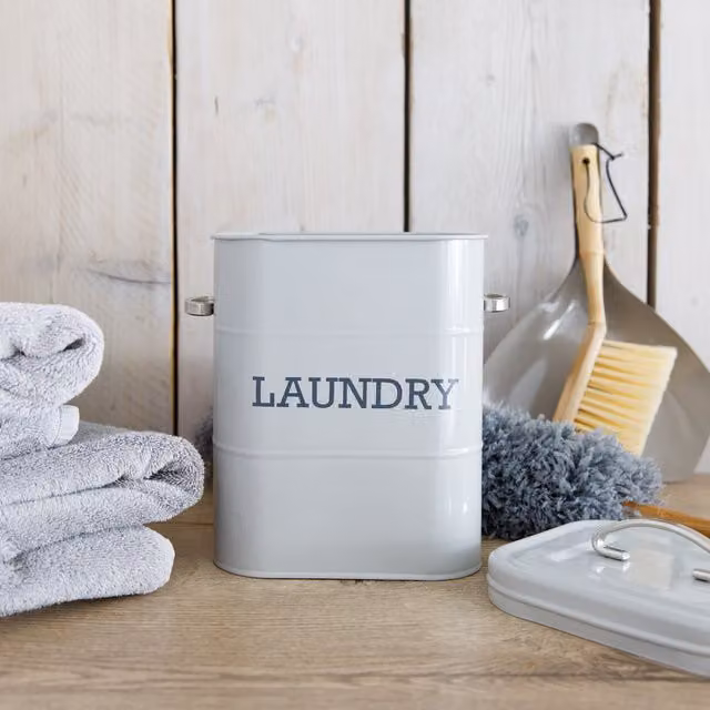 KitchenCraft Living Nostalgia Laundry Tin in Grey