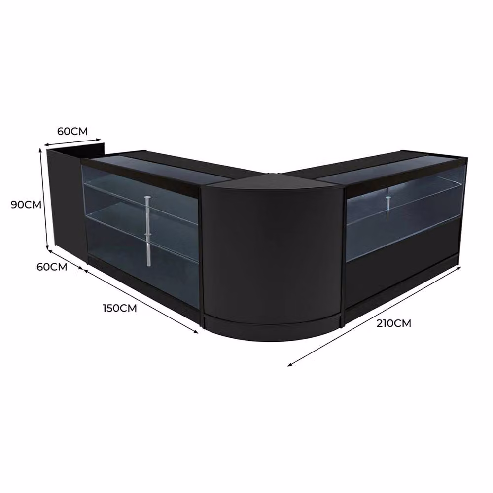 Monstershop Vega LED Shop Counter Set K1500, C1500, TB60 & CM60 in Black – 2
