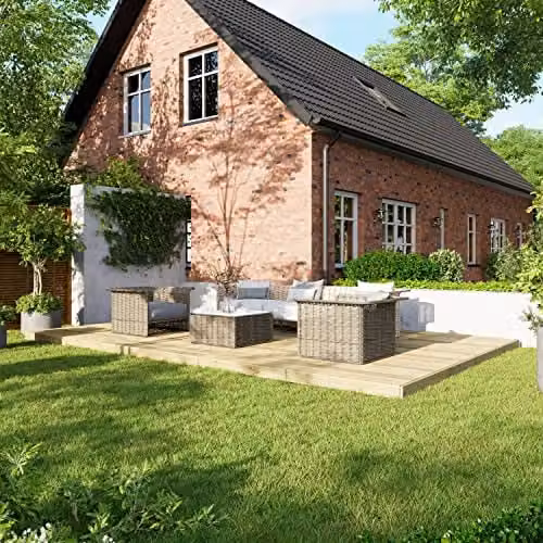 Powersheds Premium Wooden Decking Kit in Beige