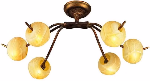 Netlighting Wave 6 Light G9 Ceiling Lamp in Gold/Brass – 1