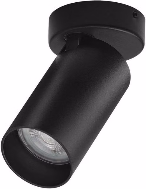 Netlighting Oso Surface Mounted Downlight in Sandy Black with GU10 LED Bulb