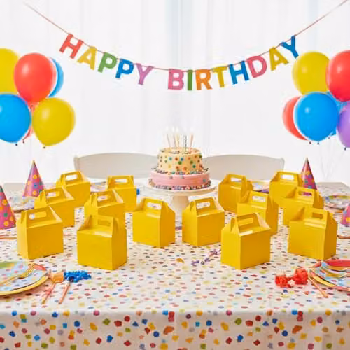 SHATCHI 10-Piece Yellow Cardboard Party Food Lunch Boxes, W/D/H: 14 x 12 x 10 cm – 2
