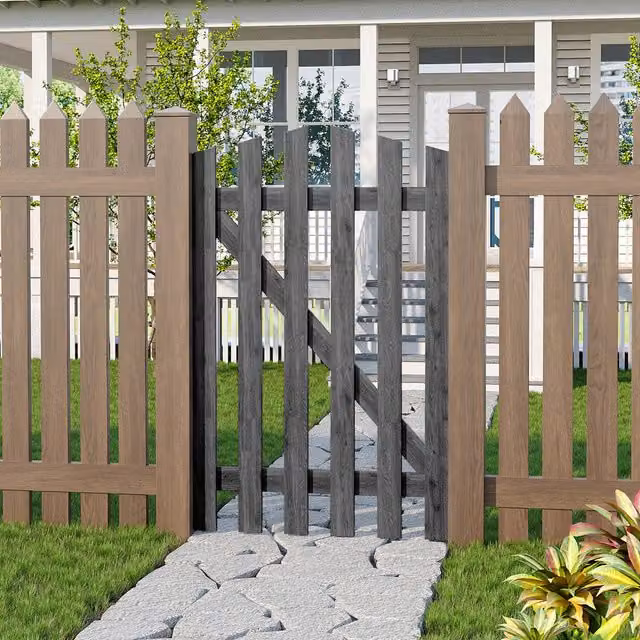 Lifeideas Single Wooden Garden Gate with Latch and Stainless Steel Hardware, Grey, Height: 76 cm