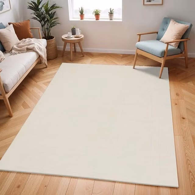 Livabliss Freud Modern Geometric High Pile Rug in Ivory, Black and Brown, W: 160 cm, D: 215 cm