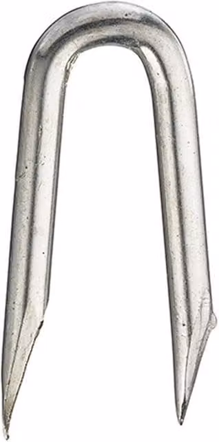 Unifix Galvanised Steel Flat Wire Staples, Silver, 25 x 2.65 mm