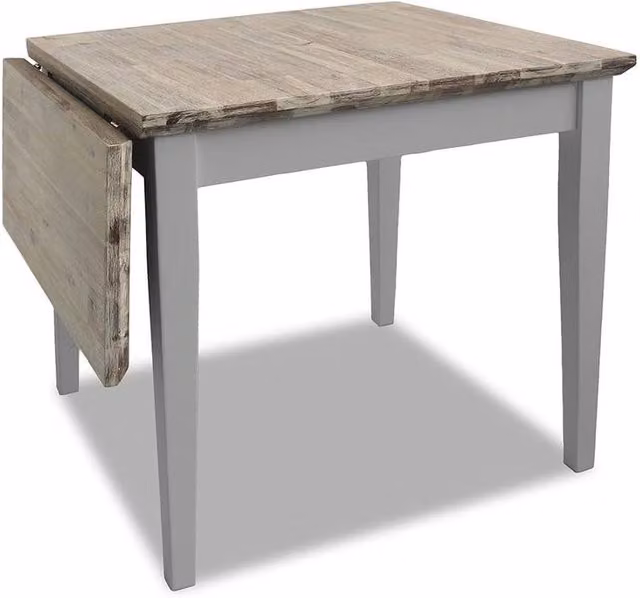 Statement Furniture Florence Square Extendable Acacia Wood Kitchen Dining Table in Light Grey – 1