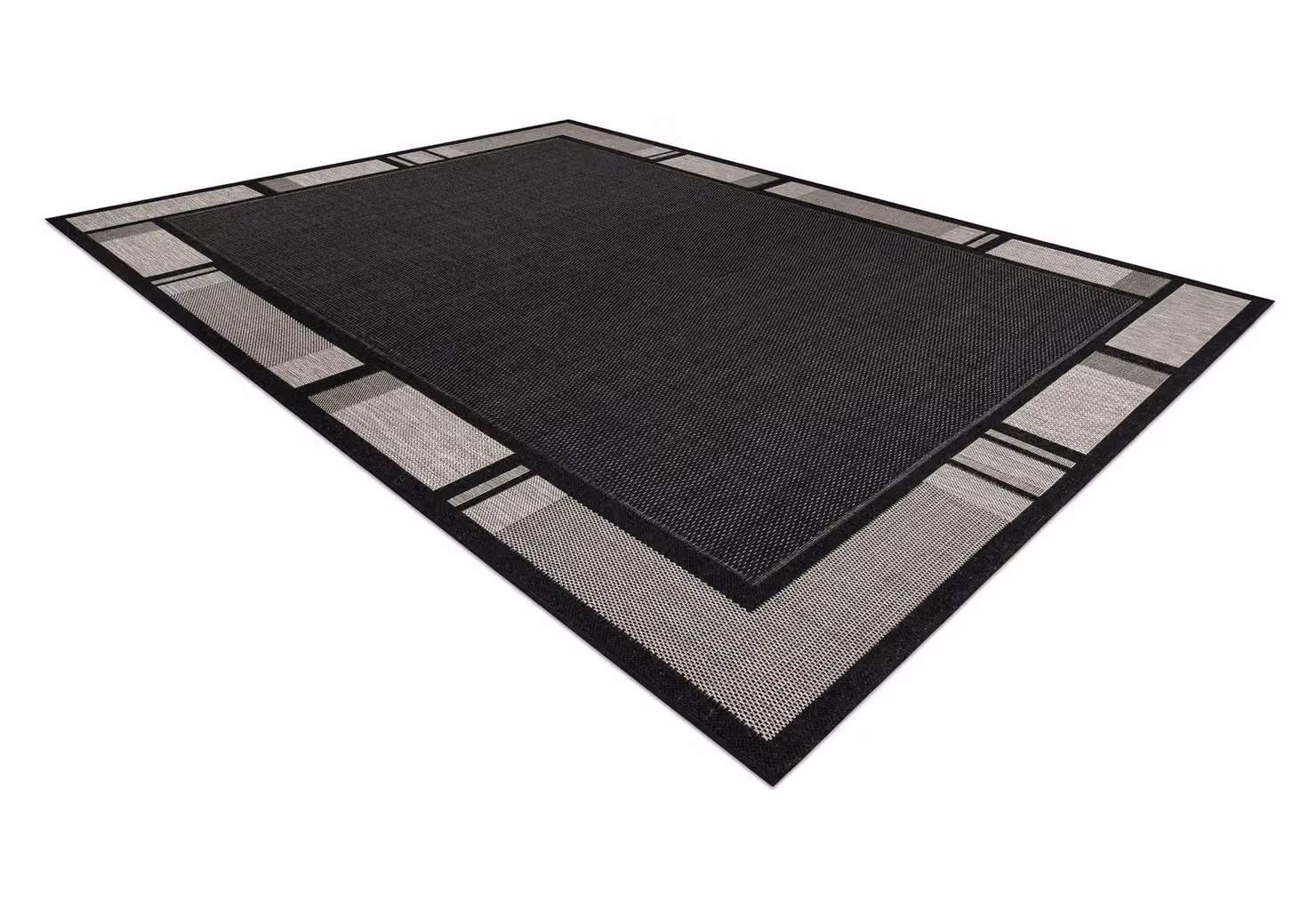 RugsX Floorlux Modern Rectangular Rug in Black, W: 160 cm, D: 230 cm – 2