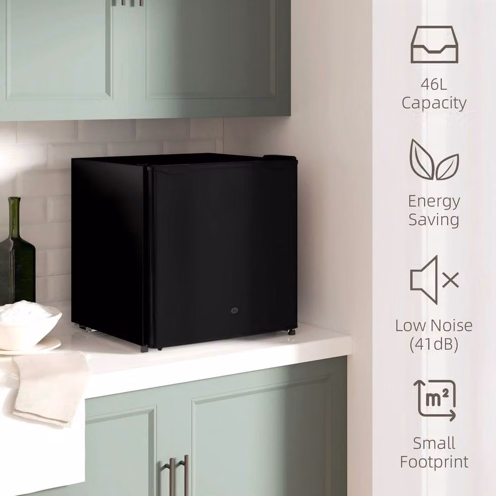 STILVORA 46 L Lockable Mini Fridge with Reversible Door in Black – 3