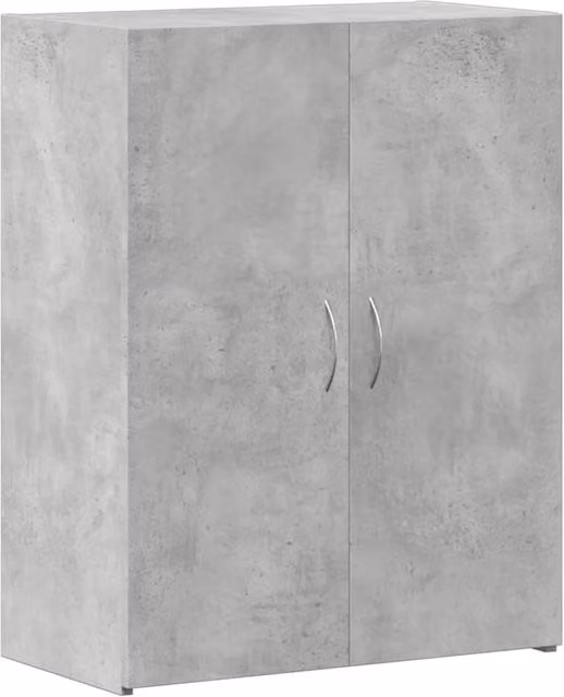 Berkfield Home File Cabinet in Concrete Grey, W: 60 cm, D: 32 cm, H: 77.5 cm