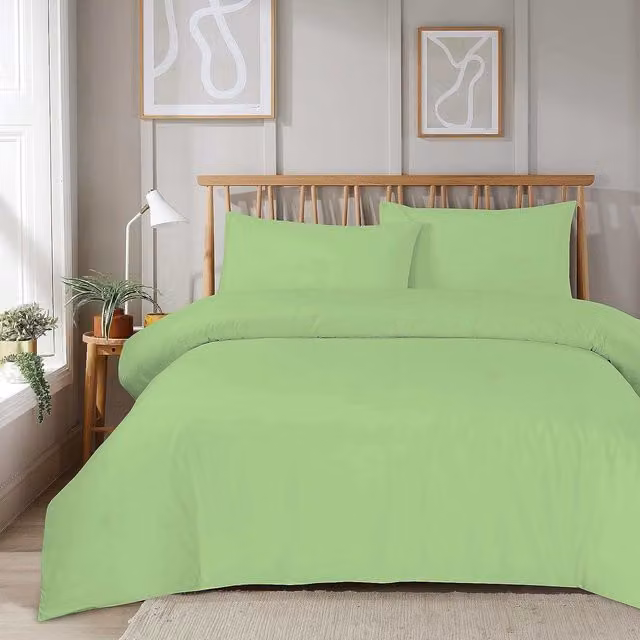 NewEdgeBlinds Plain Minimalist Green Duvet Cover, 90 x 200 cm