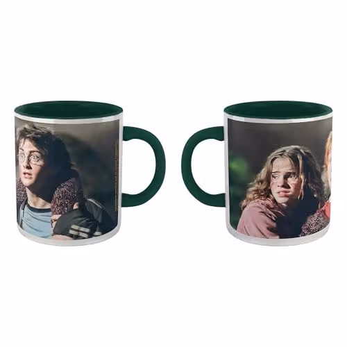 Zavvi Harry Potter Hermione Ron and Harry Ceramic Mug in Green and Multicolour