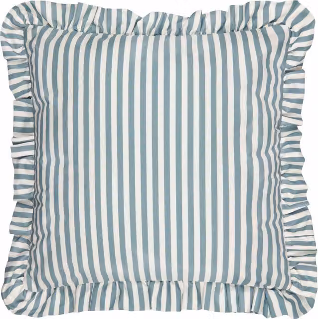 Make It A Home Millie Ruffle Striped Outdoor Cushion Cover in Blue