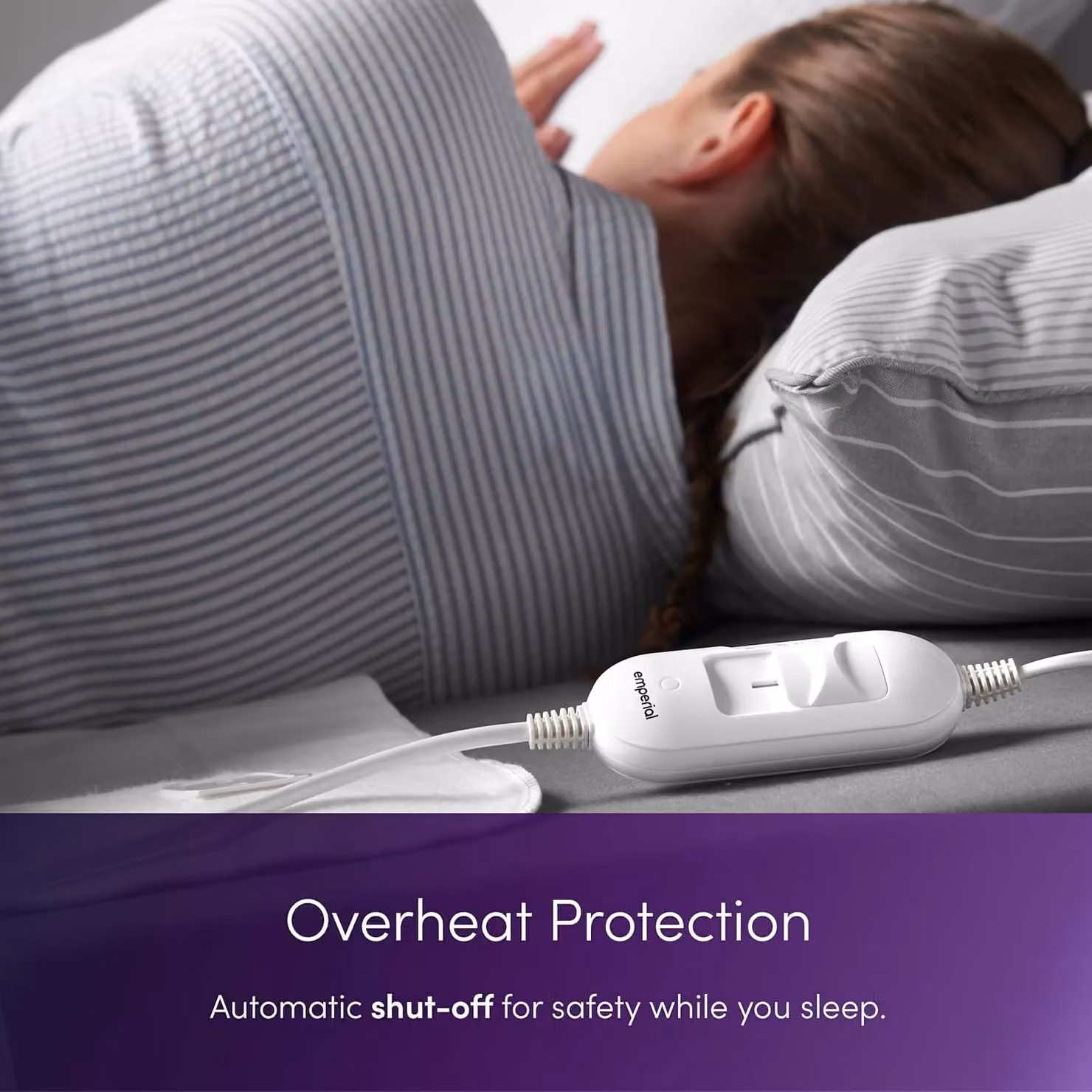 Emperial King Size Washable Electric Under Blanket in White, W/D/H: 137 x 165 cm – 6
