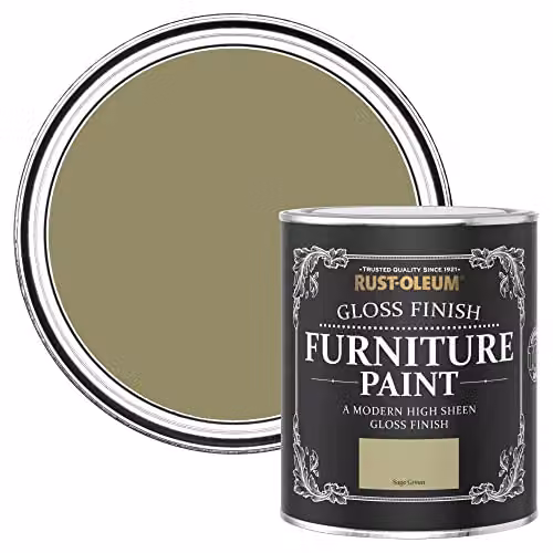 Rust-Oleum Water-Based Gloss Furniture and Skirting Board Paint, Green, 0.75 l