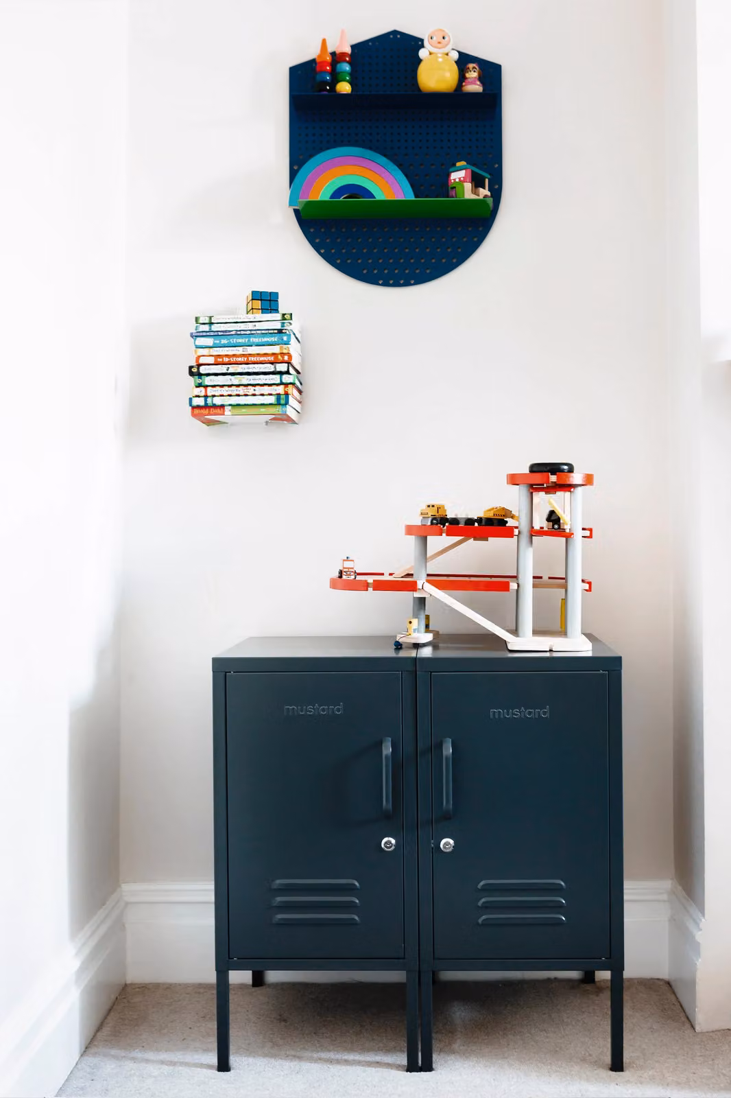 Mustard Made The Shorty To The Left Freestanding Metal Storage Cabinet in Slate Grey, H 72 cm x W 46 cm x D 35 cm – 4