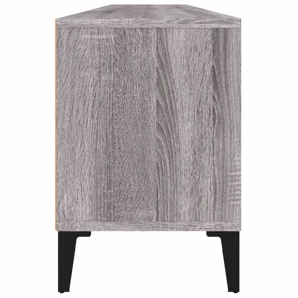 Berkfield Home Modern Grey Sonoma TV Cabinet in Engineered Wood W: 150 cm, D: 30 cm, H: 44.5 cm – 3