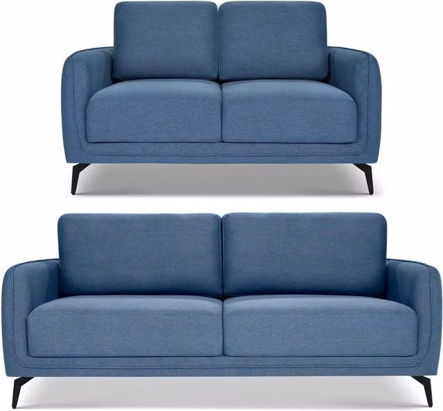 Bravich Brixton Scandinavian Blue Upholstered Fabric Sofa