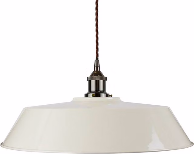 SE Home Chancery Large Pendant Light in White, Black and Brown Metal