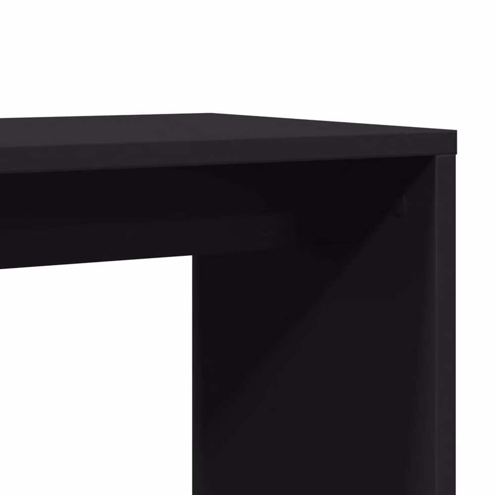 Berkfield Home Set of 2 Black Square Side Tables in Engineered Wood W/D/H: 50 x 30 x 50 cm – 6