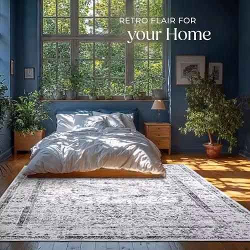 tectake Vintage Oriental Pattern Washable Rug with Non-Slip Base, W: 240 cm, D: 340 cm – 3