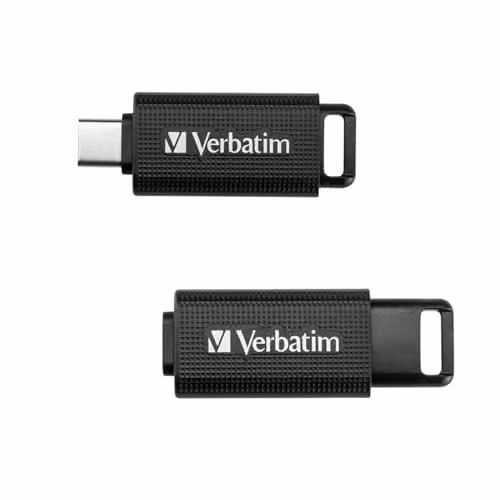 Verbatim Store 'n' Go USB-C Compact Memory Stick with 128GB Data Storage in Black