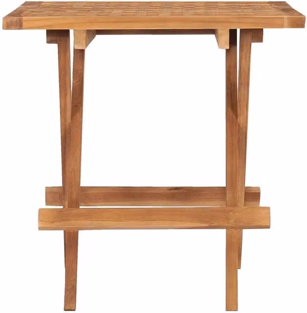 Berkfield Home Folding Garden Table in Brown Solid Teak Wood, W/D/H: 50 x 50 x 50 cm – 1
