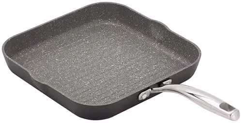 Stellar Rocktanium Grey Non-Stick Grill Pan, 26 cm, Oven and Dishwasher Safe, Induction Ready – 2