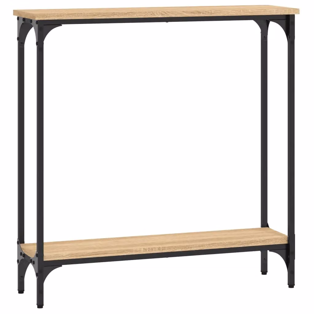 Berkfield Home Sonoma Oak Console Table in Brown, W/D/H: 75 x 22.5 x 75 cm – 2
