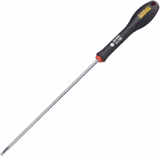 Stanley Fatmax Parallel Slotted Manual Screwdriver in Multicolour and Black, Chrome Vanadium Steel