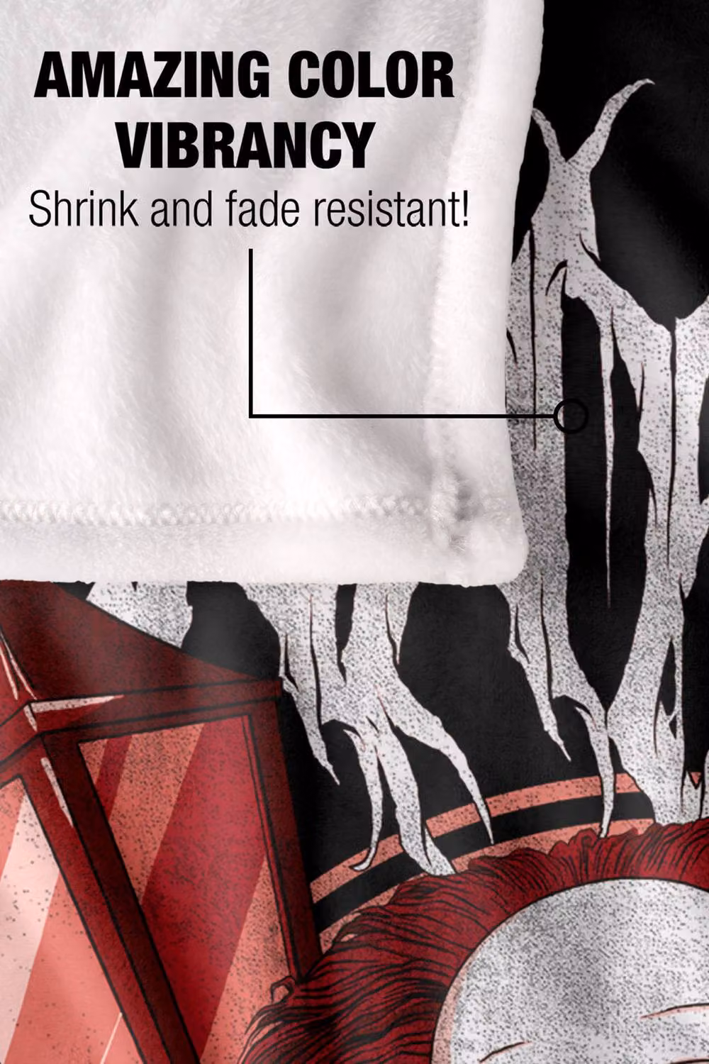 Warner Bros. It Pennywise Super Soft Fleece Throw Blanket, Multicolour, W: 152.4 cm, D: 127 cm – 9
