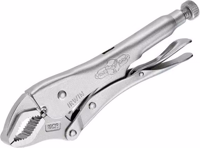 Irwin Silver and Multicolour Curved Jaw Locking Pliers