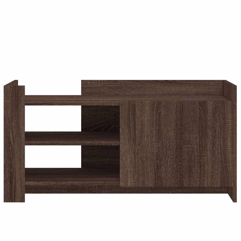 Berkfield Home Modern Rectangular Coffee Table in Brown Oak, W/D/H: 100 x 50 x 50 cm – 4