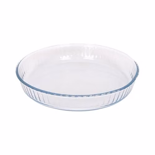 Argon Tableware Optical Round Glass Oven Dish, Transparent, W/D: 26 x 26 cm – 1