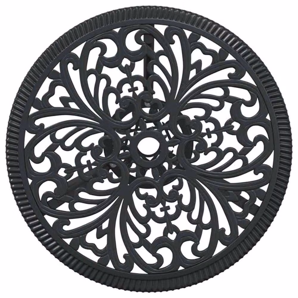 Berkfield Home 3 Piece Black Cast Aluminium Garden Bistro Set – 4