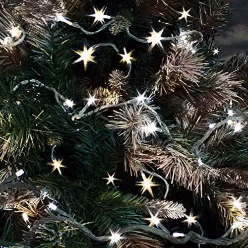 The Christmas Workshop 400 LED Warm White Christmas Tree Lights, 39.9 Metres, Battery Operated, 8 Light Modes – 1