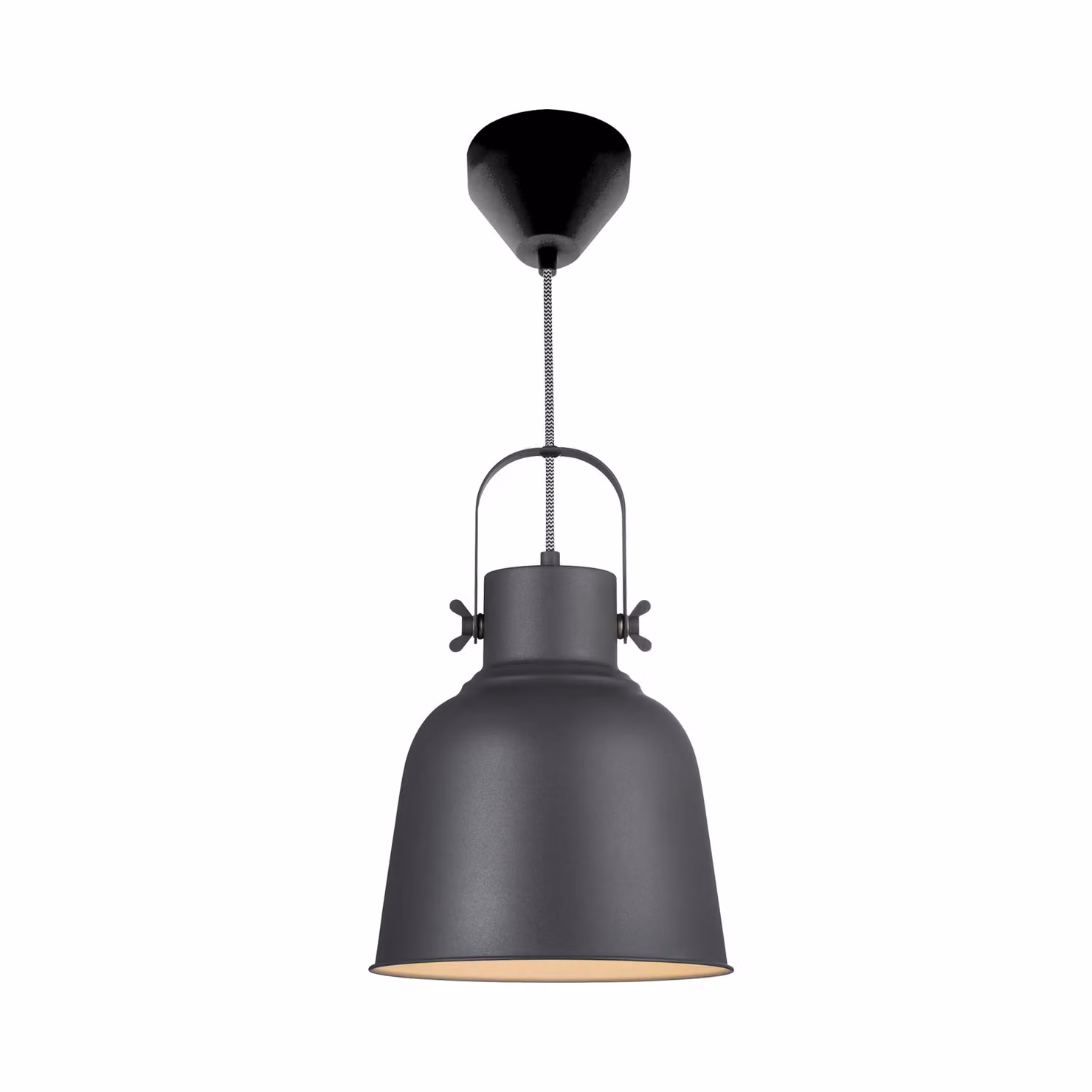 Nordlux Adrian Industrial Pendant Light in Black Metal with E27 Socket, Diameter: 25 cm – 2
